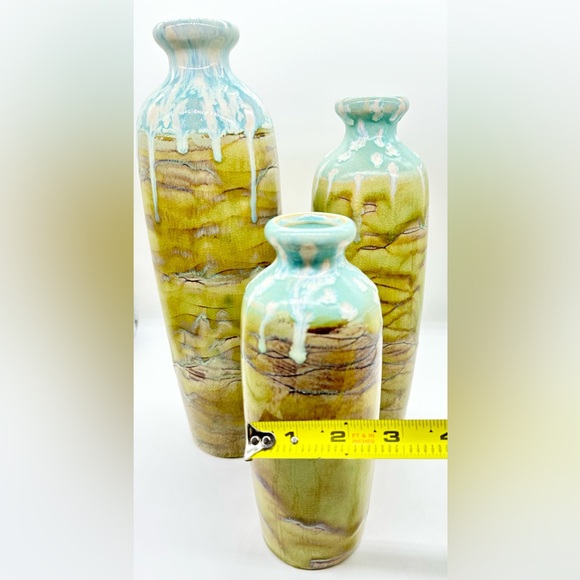 Apropos Home Collection Vase Pottery Decor Jugs, Set of 3, Earthy Organic tones - Picture 5 of 9